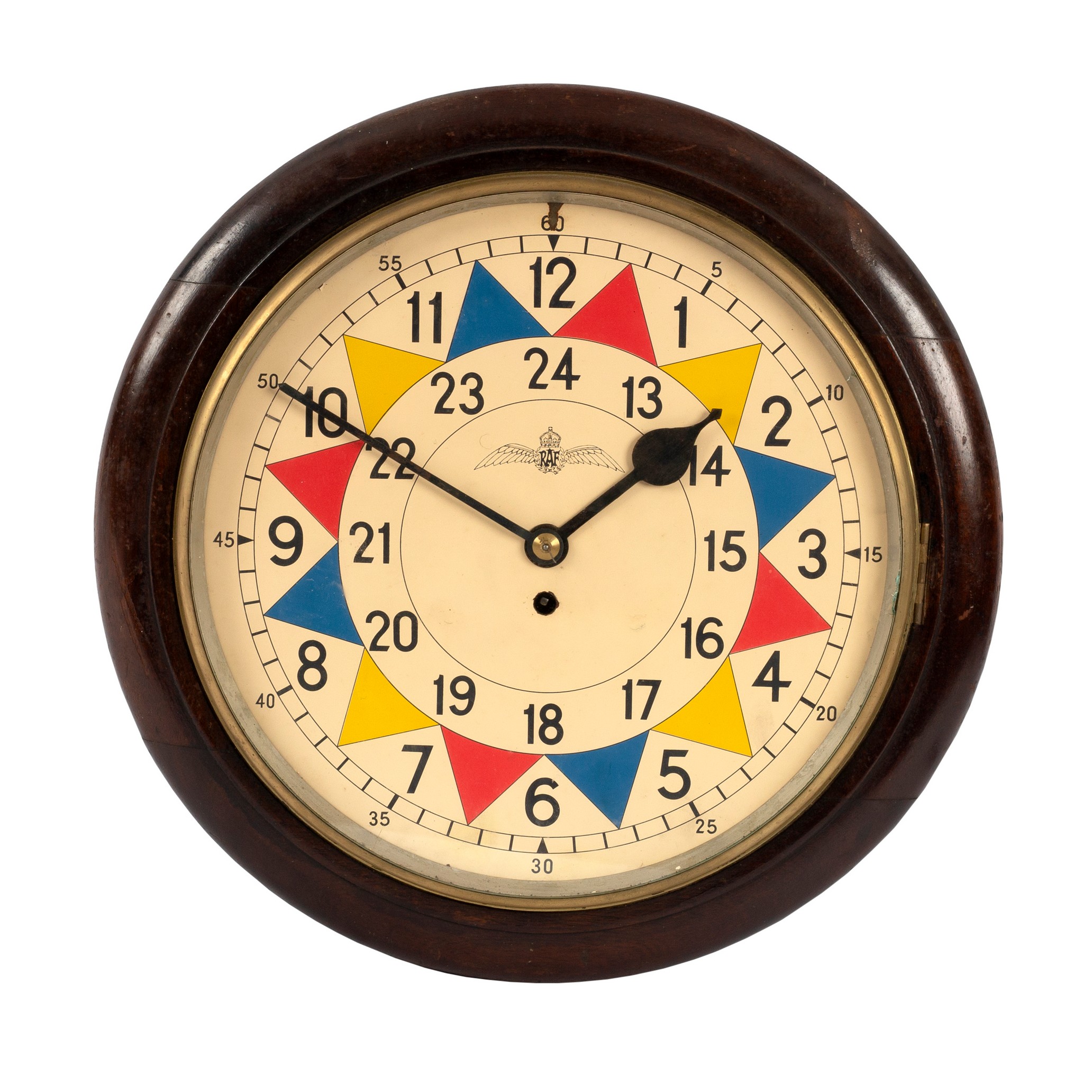 An RAF Sector clock, WWII period, F.W. Elliot Ltd., later white dial ...