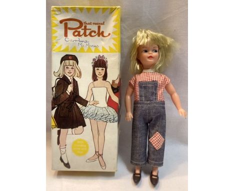Patch: A boxed Patch doll, Sindy's little sister, rare Doll in all original clothes and box. Original owners name written on 