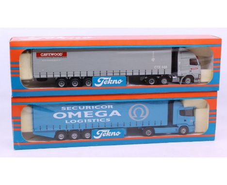 Tekno: A boxed Tekno diecast Securicor Omega Logistics lorry, 1:50 Scale, Made in Holland. Vehicle appears in very good condi