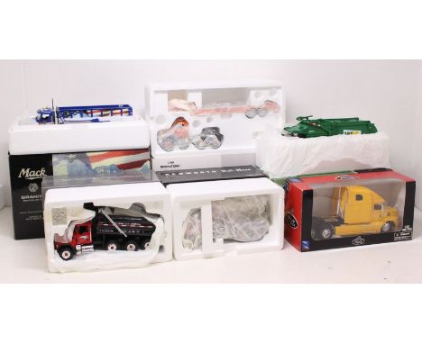 First Gear: A collection of six boxed First Gear models, 1:34 Scale, to comprise: Heavy-Duty Dump Truck, Red Star H.D. Towing