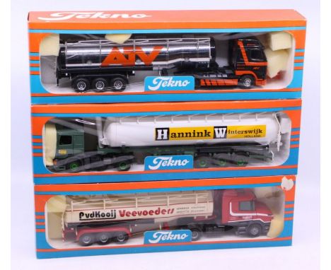 Tekno: A boxed Tekno diecast, ATV tanker, 1:50 Scale, Made in Holland. Together with a&nbsp;boxed Tekno diecast, Hannink Wint