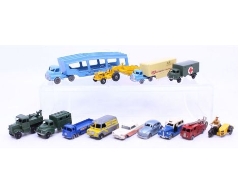 Diecast: A collection of assorted unboxed, diecast vehicles to comprise: Matchbox: ERF Truck 20, Service Ambulance 63, Scamme