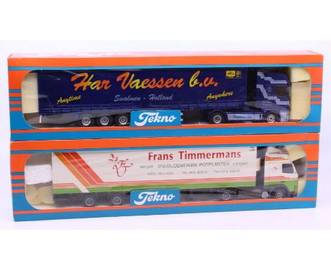 Tekno: A boxed Tekno diecast, Han Vaessen lorry, 1:50 Scale, Made in Holland. Vehicle appears in very good condition, box is 