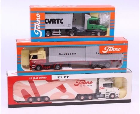 Tekno: A boxed Tekno diecast, 25 Jaar 1974-1999 (25th Anniversary) lorry, 1:50 Scale, Made in Holland. Together with a&nbsp;b