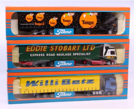 Tekno: A boxed Tekno diecast, Tango lorry, 1:50 Scale, Made in Holland. Together with another&nbsp;boxed Tekno diecast, Eddie