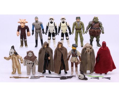 Star Wars: A collection of thirteen Star Wars, original, vintage, Kenner / Palitoy loose figures to comprise: Ree-Yess with R