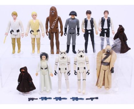 Star Wars: A collection of twelve Star Wars, original, vintage, Kenner / Palitoy loose figures to comprise: Luke Skywalker, o