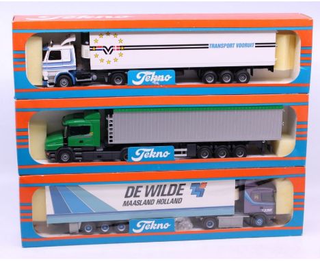 Tekno: A boxed Tekno diecast, De Wilde, Holland lorry, 1:50 Scale, Made in Holland. Together with another&nbsp;boxed Tekno di