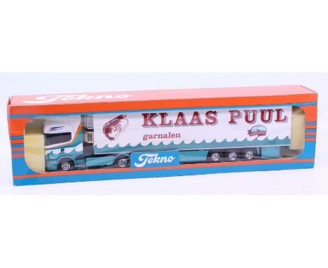 Tekno: A boxed Tekno diecast, Klaas Puul lorry, 1:50 Scale, Made in Holland. Vehicle appears in very good condition, box is i