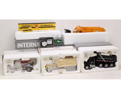 First Gear: A collection of five boxed First Gear models, 1:34 Scale, to comprise: 1955 Diamond-T Tow Truck, Heavy-Duty Dump 