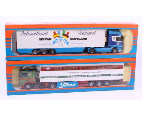 Tekno: A boxed Tekno diecast, International Transport Girvan, Scotland lorry, 1:50 Scale, Made in Holland. Vehicle appears in