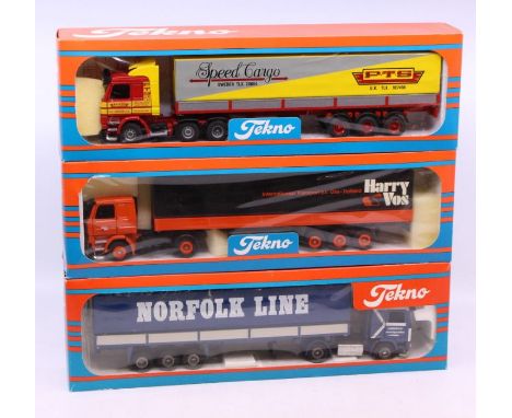 Tekno: A boxed Tekno diecast, P.T.S. Speed Cargo lorry, 1:50 Scale, Made in Holland. Together with a&nbsp;boxed Tekno diecast