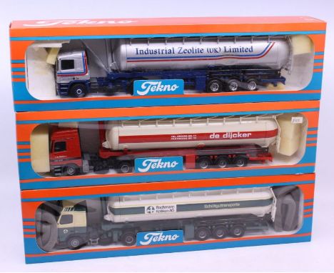 Tekno: A boxed Tekno diecast, De Dijcker Tanker, 1:50 Scale, Made in Holland. Together with another boxed Tekno diecast, Bach