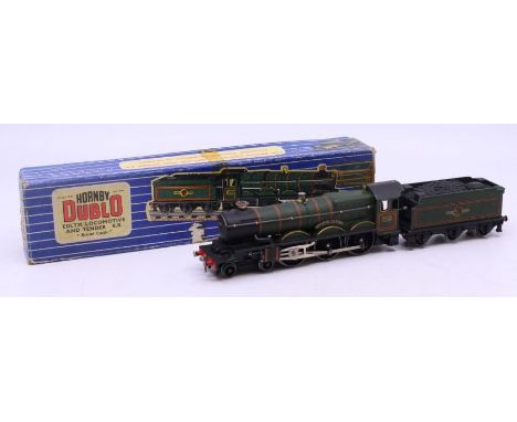 Hornby: A boxed Hornby Dublo, EDLT20 BR Locomotive and Tender, 'Bristol Castle' 7013, in original box, locomotive generally i