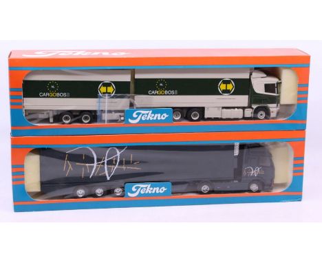 Tekno: A boxed Tekno diecast, Cargoboss lorry and trailer, 1:50 Scale, Made in Holland, Vehicle appears in very good conditio