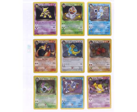 Pokemon: A complete Pokemon Team Rocket set, comprising 83 cards. To include Dark Gyarados (8/82) with swirl to holographic, 