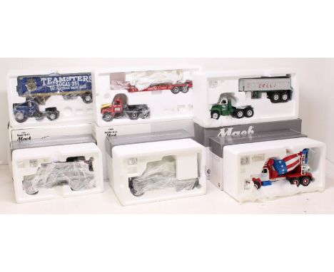 First Gear: A collection of six boxed First Gear models, 1:34 Scale, to comprise: 1960 Mack B-Model Dump Truck, 1960 Mack B-6