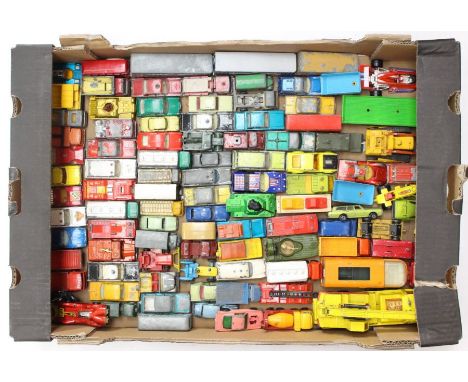 Matchbox: A collection of assorted unboxed, playworn, Matchbox diecast vehicles to include: many examples of Lesney 1-75, Sup