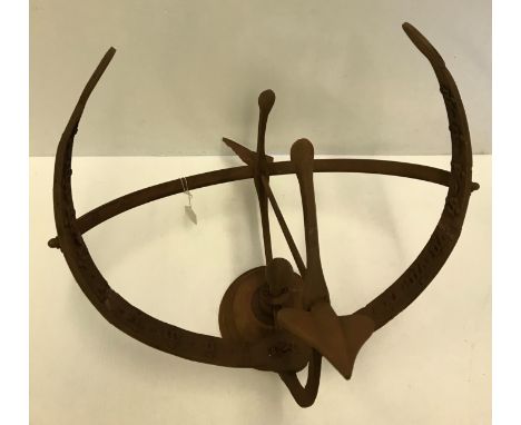 A modern iron armillary sphere sundial 