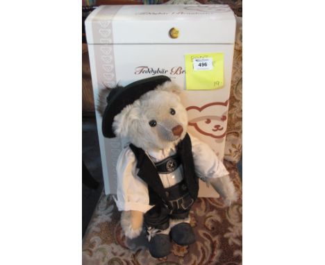 Modern Steiff 'Bride's Father' teddy bear, limited edition no. 313/500 pieces Worldwide.  35cm high.  In original box with ce