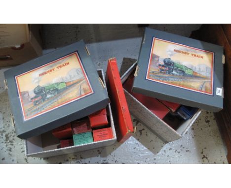 Collection of Hornby tinplate 0 gauge items, all mainly in original boxes, to include: McAlpine and Sons tipper; Shell lubric