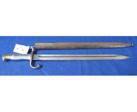 German made bayonet with steel scabbard marked Weyersberg Solingen and Modelo Argentinos (for Argentine Army).  (B.P. 24% inc