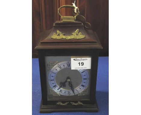 Rapport of London 20th Century mantel clock with key.(B.P. 24% incl. VAT)