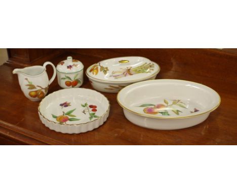 Five Royal Worcester Evesham items