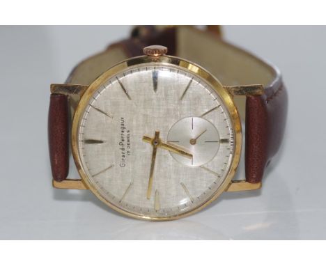 Girard Perregaux 17 Jewels vintage watch with leather strap