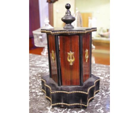 Vintage French musical cigar box 28cm high approx.
