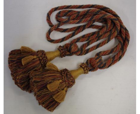 Pair of vintage curtain tie backs