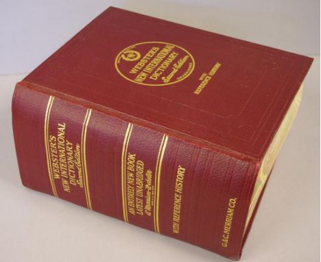 One Book: Vintage Webster dictionary New International second edition, published by G & C.Merriam Co.