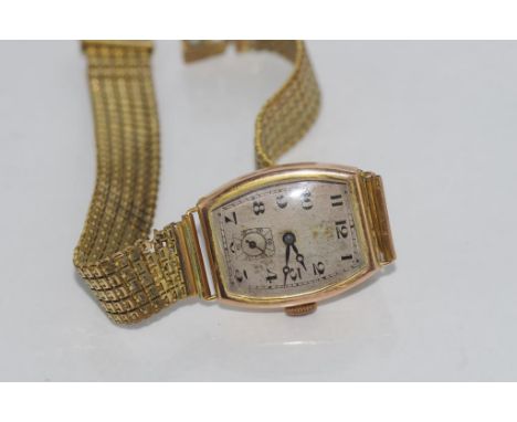 Vintage 9ct gold case watch