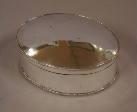 Vintage silver plated oval box 17cm wide approx.