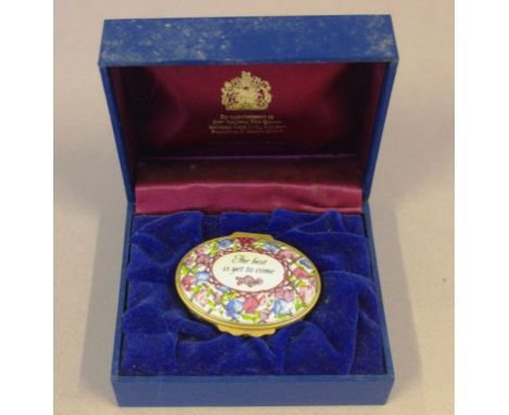 Halcyon Days enamel box in original box