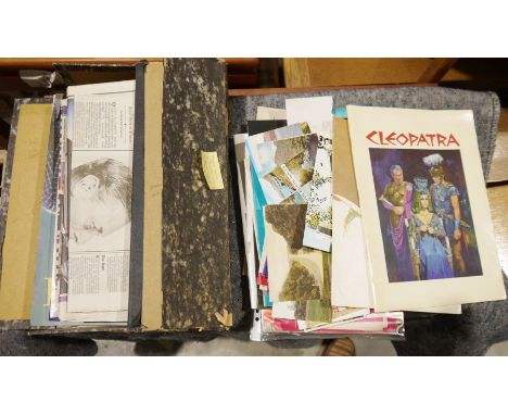 Quantity of vintage postcards, newspapers, theatre programmes, magazines, etc to include Laurence Olivier in&nbsp; 'Othello' 