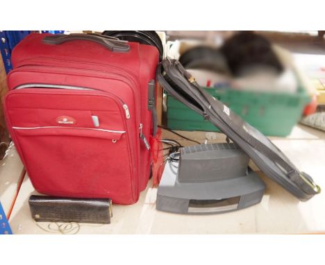 Bose Wave music system, model AWRCC5 with Bose Wave DAB module, a Wilson Hyper Carbon tennis racket&nbsp;and a suitcase&nbsp;