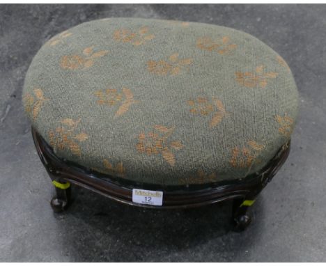 Tapestry topped footstool