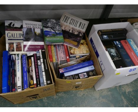 Three boxes of books, Queen Victoria, Harold Wilson, Samuel Pepys etc