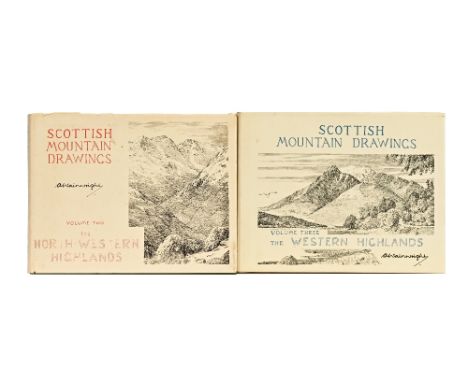 Alfred Wainwright Scottish Mountain Drawings Volume 2 (first edition) and Scottish Mountain Drawings Volume 3 (signed, first 