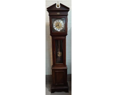 A reproduction longcase clock with chime 