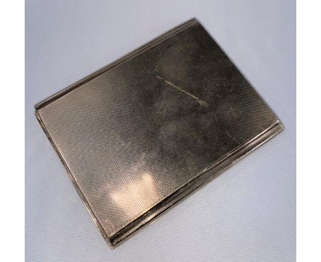 An engine turned rectangular cigarette case, Birmingham 1936, 5 oz 