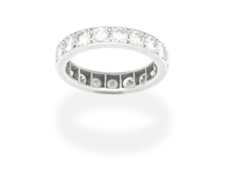 DIAMOND ETERNITY RINGSet throughout with brilliant-cut diamonds, diamonds approx. 1.90cts total, ring size approx. NFor furth