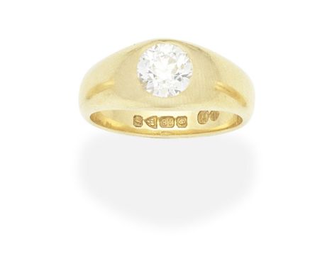 DIAMOND SINGLE-STONE RING, 1906The old brilliant-cut diamond mounted in 18 carat gold, diamond approx. 1.10cts, UK hallmark, 