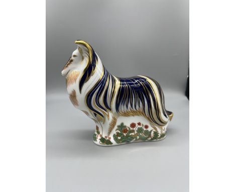 Royal Crown Derby Rough Collie - 2003 Gold Button.&nbsp;Height: 14cm, great condition, no damage