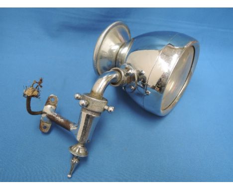 A vintage chrome car wing mirror/light (possibly Rolls Royce) 
