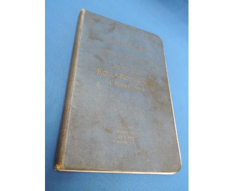 A 1920s Rolls Royce 'Phantom' manual