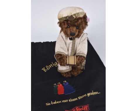   STEIFF Teddybär König Caspar   exklusiv für Karstadt, limitierte Auflage, mit Zertifikat 265/ 1500, KF, Nr. 655760, Mohair,