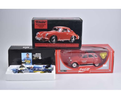   PAULS MODEL ART/ SOLIDO 3 Modellautos   Metall, Kunststoffteile, M 1:18, Benetton Renault B195, Citroen 2 CV, Porsche 356B,