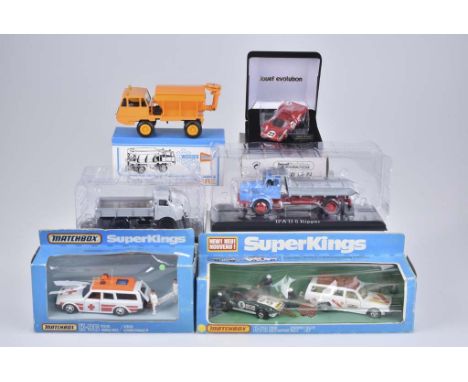  ATLAS/ GAMA/ MATCHBOX/ REVELLE   7 Modellfahrzeuge, Metall, Kunststoffteile, verschiedene Maßstäbe, Super Kings K-76 Rallye